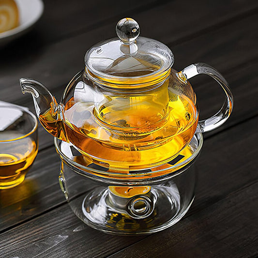 Glass Teapot and Warmer