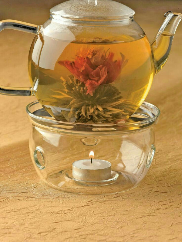 Glass Teapot and Tealight Candle Warmer | Foxy Tea Shop