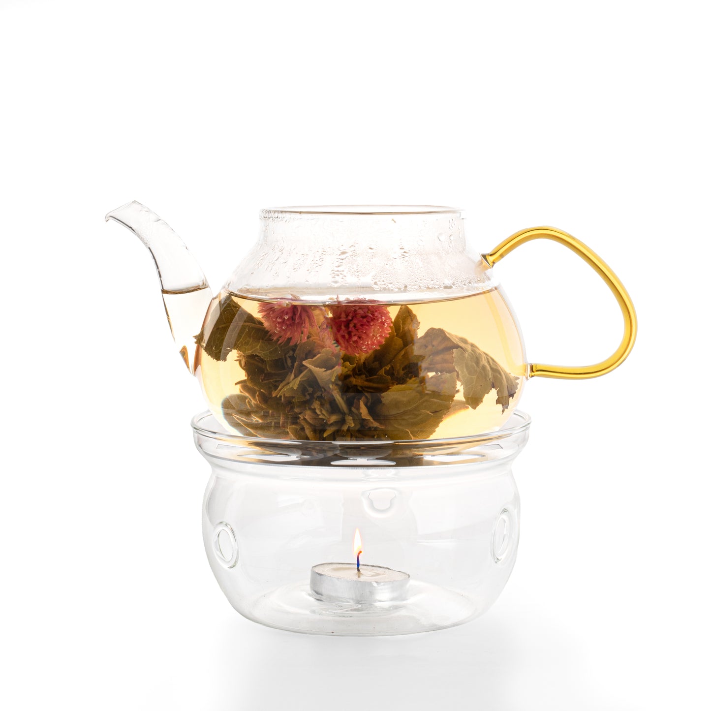 Glass Teapot and Tealight Candle Warmer | Foxy Tea Shop